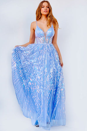 Jovani JVN23356  prom dress images.  Jovani style JVN23356 is available in these colors: Periwinkle.