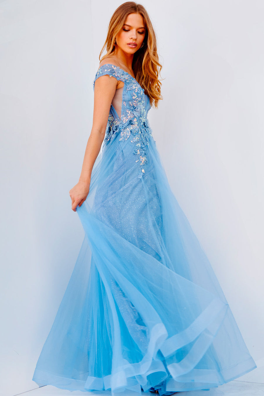 Jovani JVN23698  prom dress images.  Jovani style JVN23698 is available in these colors: Sky Blue.