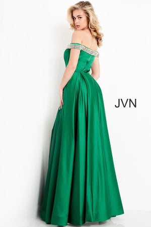 Jovani JVN2282 prom dress images.  Jovani JVN2282 is available in these colors: Black, Emerald, Off White, Red, Royal.