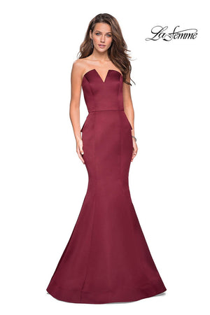 La Femme 27105 prom dress images.  La Femme 27105 is available in these colors: Black, Burgundy.