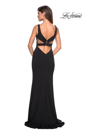 La Femme 27181 prom dress images.  La Femme 27181 is available in these colors: Black, Red, White, Yellow.