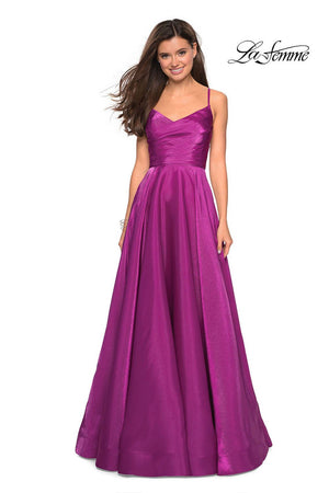 La Femme 27226 prom dress images.  La Femme 27226 is available in these colors: Berry, Marine Blue, Teal.