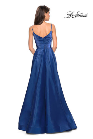 La Femme 27226 prom dress images.  La Femme 27226 is available in these colors: Berry, Marine Blue, Teal.
