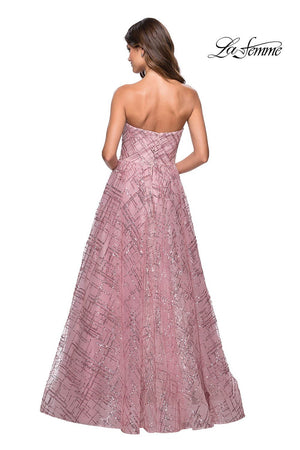 La Femme 27237 prom dress images.  La Femme 27237 is available in these colors: Lilac Mist, Mauve.