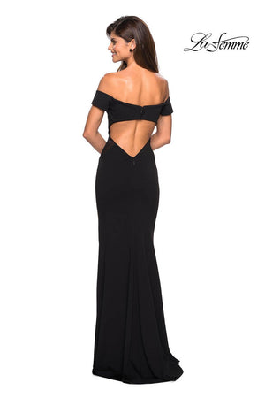 La Femme 27480 prom dress images.  La Femme 27480 is available in these colors: Black.