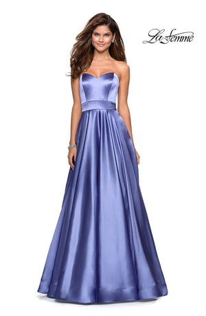 La Femme 27506 prom dress images.  La Femme 27506 is available in these colors: Dark Periwinkle, Rose Gold, Teal.