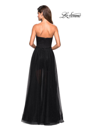 La Femme 27522 prom dress images.  La Femme 27522 is available in these colors: Black.