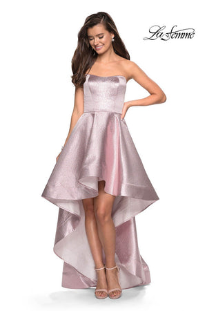 La Femme 27783 prom dress images.  La Femme 27783 is available in these colors: Pink.