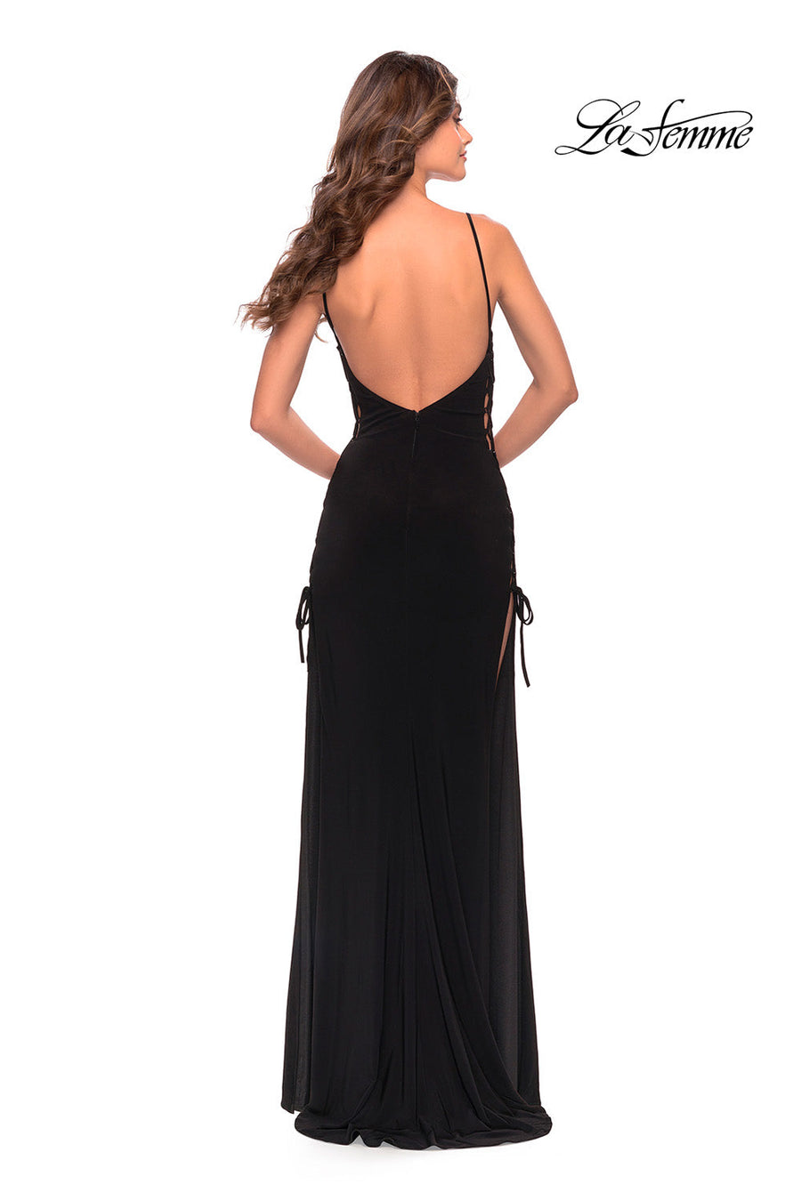 La Femme 31311 prom dress images.  La Femme 31311 is available in these colors: Black.