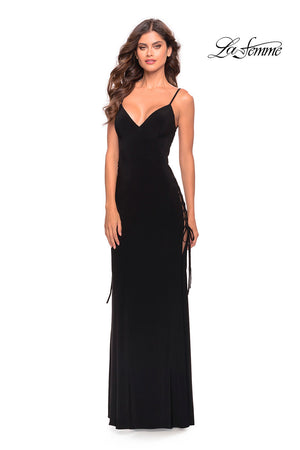 La Femme 31311 prom dress images.  La Femme 31311 is available in these colors: Black.