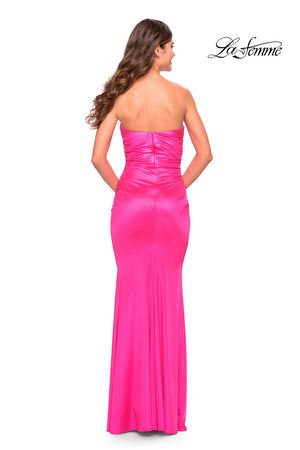 La Femme 31425 prom dress images.  La Femme 31425 is available in these colors: Hot Pink.