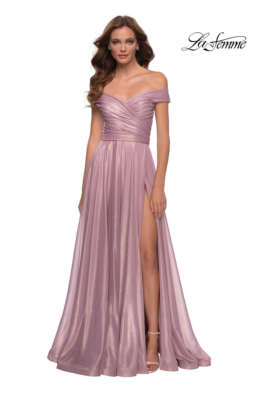 Metallic sales formal dresses