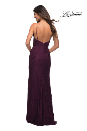 La Femme 29700 prom dress images.  La Femme 29700 is available in these colors: Black, Dark Berry, Dark Emerald.