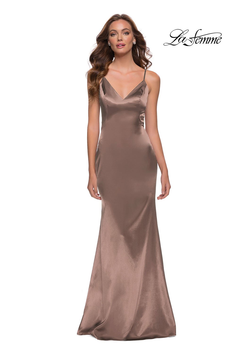 La Femme 29960 prom dress images.  La Femme 29960 is available in these colors: Black, Burgundy, Dark Emerald, Nude.