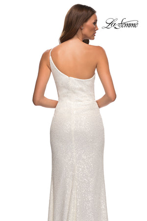 La Femme 30391 prom dress images.  La Femme 30391 is available in these colors: Black, Red, Royal Blue, White.