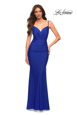La Femme 30471 prom dress images.  La Femme 30471 is available in these colors: Black, Emerald, Periwinkle, Red, Royal Blue.