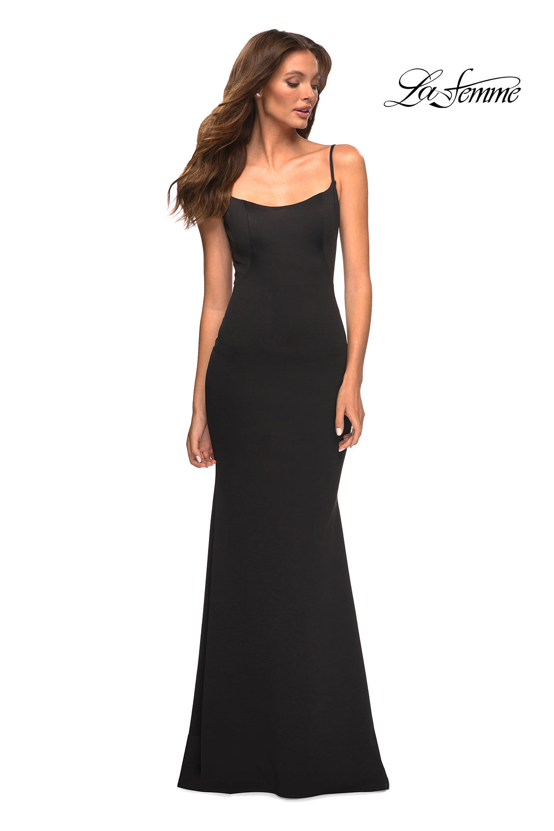 La Femme 30541 prom dress images.  La Femme 30541 is available in these colors: Black, Burgundy, Emerald, Royal Blue.
