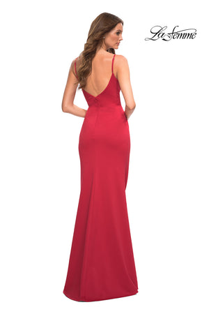 La Femme 30544 prom dress images.  La Femme 30544 is available in these colors: Black, Emerald, Red, Royal Blue.