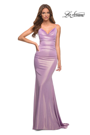 La Femme 30633 prom dress images.  La Femme 30633 is available in these colors: Aqua, Lavender, Light Pink, Marigold.