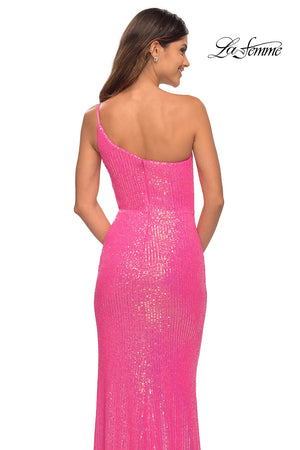 La Femme 30681 prom dress images.  La Femme 30681 is available in these colors: Hot Pink.