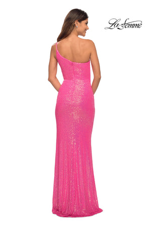 La Femme 30681 prom dress images.  La Femme 30681 is available in these colors: Hot Pink.