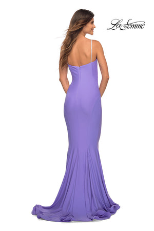 La Femme 30782 prom dress images.  La Femme 30782 is available in these colors: Aqua, Periwinkle.