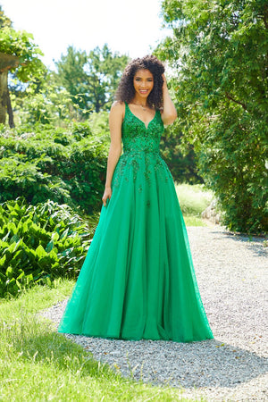 Morilee 47019 prom dress images.  Morilee 47019 is available in these colors: Purple, Green, Royal, White.