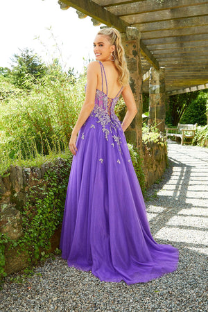 Morilee 47019 prom dress images.  Morilee 47019 is available in these colors: Purple, Green, Royal, White.