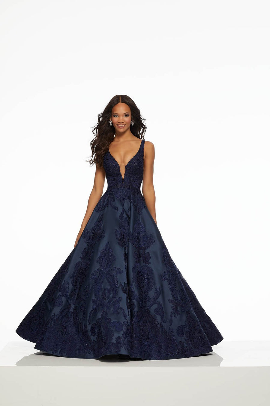 Morilee 43089 prom dress images.  Morilee 43089 is available in these colors: Emerald, Navy.