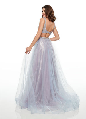 Rachel Allan 7015 prom dress images.  Rachel Allan 7015 is available in these colors: Blush Aqua, Lilac Powder Blue, Mint Sky Blue.