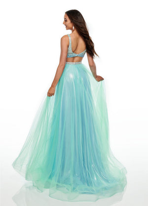 Rachel Allan 7015 prom dress images.  Rachel Allan 7015 is available in these colors: Blush Aqua, Lilac Powder Blue, Mint Sky Blue.