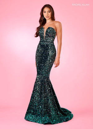 Rachel Allan 70293 prom dress images.  Rachel Allan 70293 is available in these colors: Emerald Ombre, Fuchsia Ombre, Purple Ombre, Royal Ombre.