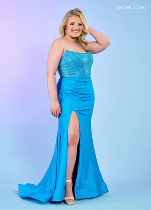Rachel Allan 70305W prom dress images.  Rachel Allan 70305W is available in these colors: Black, Emerald, Lilac, Red, Royal.