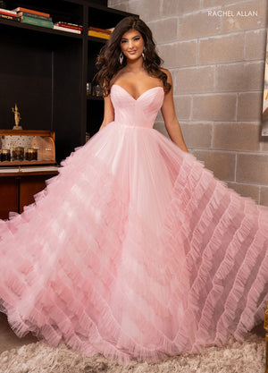 Rachel Allan 70489 prom dress images.  Rachel Allan 70489 is available in these colors: Fuchsia Black, Red, Royal, Sky Blue Navy.