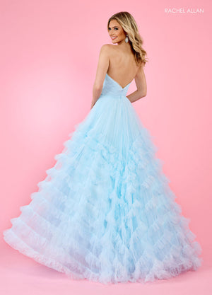 Rachel Allan 70490 prom dress images.  Rachel Allan 70490 is available in these colors: Light Blue, Light Pink, Lilac.