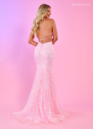 Rachel Allan 70491 prom dress images.  Rachel Allan 70491 is available in these colors: Jade, Light Pink, Powder Blue.
