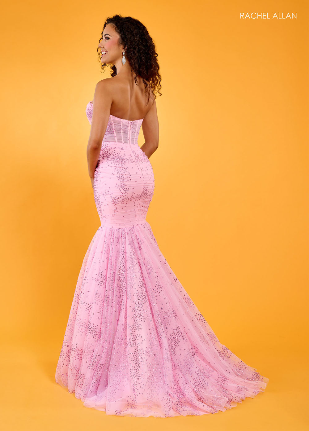 Rachel Allan 70500 prom dress images.  Rachel Allan 70500 is available in these colors: Black, Light Blue, Pink.