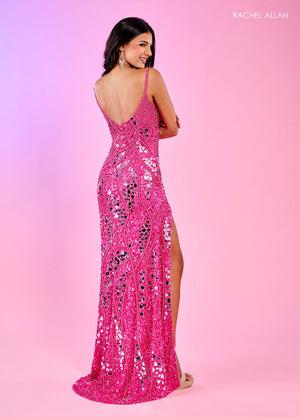 Rachel Allan 70502 prom dress images.  Rachel Allan 70502 is available in these colors: Champagne, Fuchsia, Jade, Powder Blue.