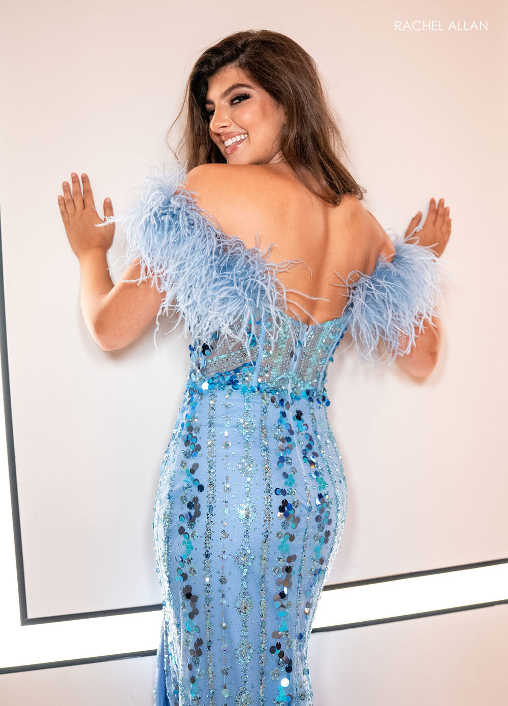 Rachel Allan 70509 prom dress images.  Rachel Allan 70509 is available in these colors: Lilac, Powder Blue.