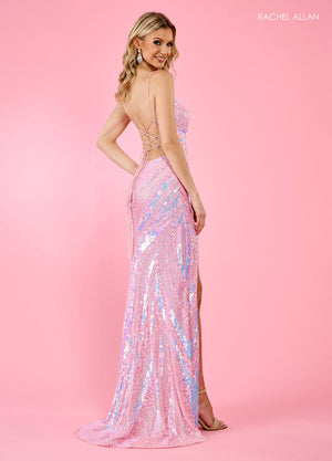 Rachel Allan 70530 prom dress images.  Rachel Allan 70530 is available in these colors: Coral, Light Pink, Lilac, Powder Blue.
