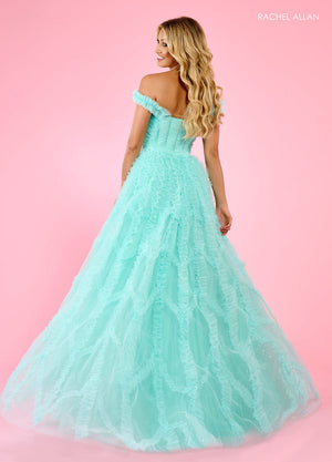 Rachel Allan 70555 prom dress images.  Rachel Allan 70555 is available in these colors: Mint, Orchid, Powder Blue.