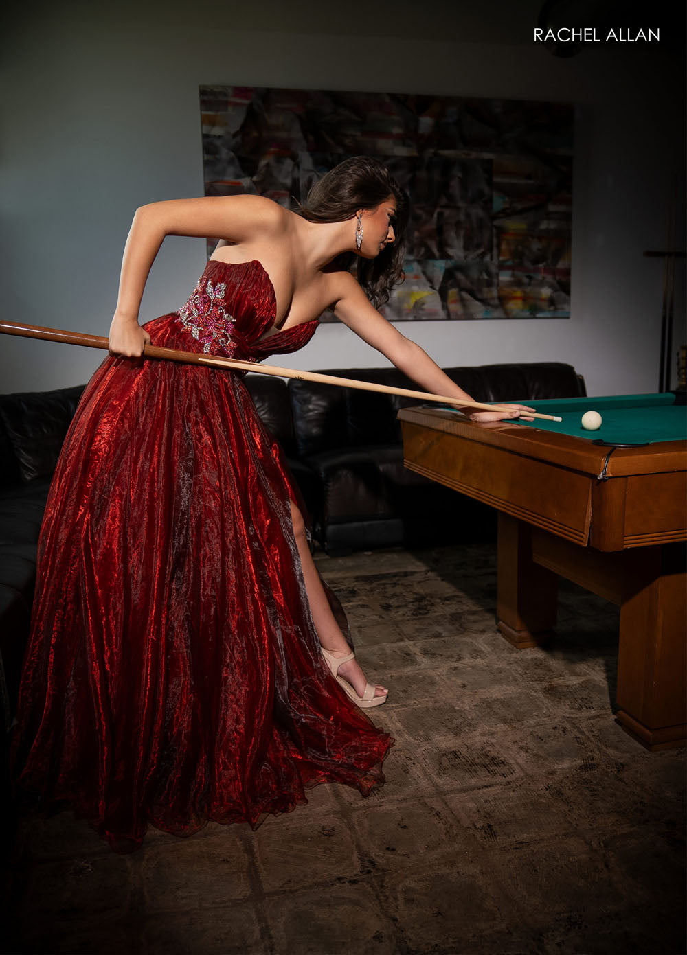 Rachel Allan 70605 prom dress images.  Rachel Allan 70605 is available in these colors: Burgundy, Lilac, Royal.