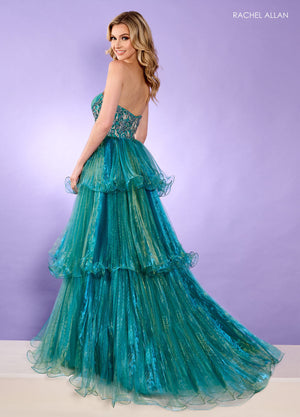 Rachel Allan 70649 prom dress images.  Rachel Allan 70649 is available in these colors: Jade, Lilac, Powder Blue.