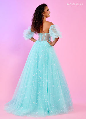 Rachel Allan 70661 prom dress images.  Rachel Allan 70661 is available in these colors: Lilac, Mint, Pink.
