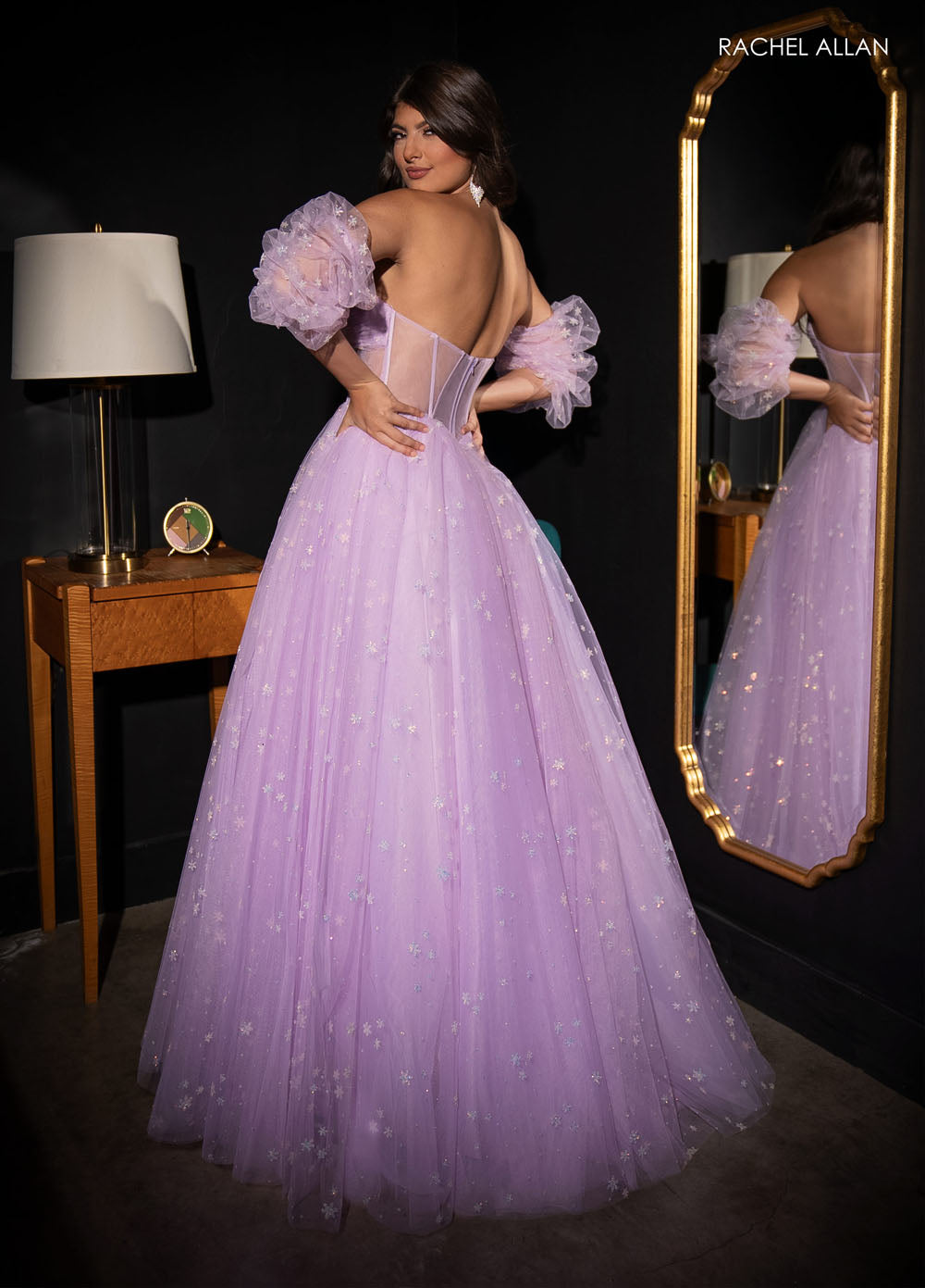 Rachel Allan 70661 prom dress images.  Rachel Allan 70661 is available in these colors: Lilac, Mint, Pink.