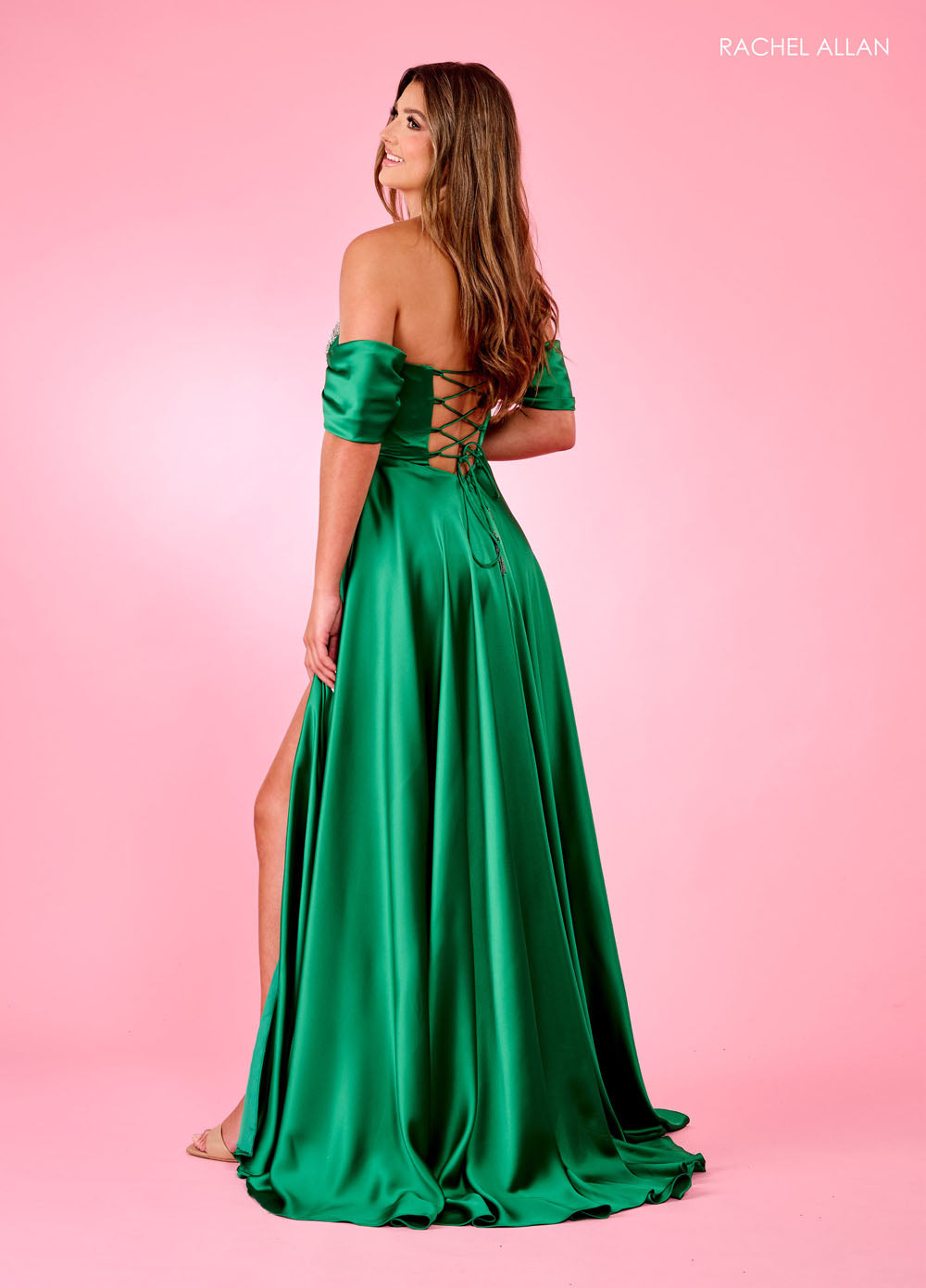 Rachel Allan 70664 prom dress images.  Rachel Allan 70664 is available in these colors: Emerald, Fuchsia, Royal.