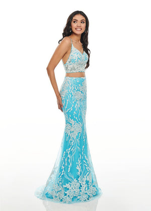 Rachel Allan 7072 prom dress images.  Rachel Allan 7072 is available in these colors: Blush, Powder Blue, Turquoise.