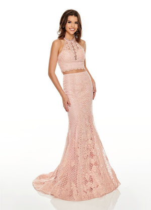 Rachel Allan 7088 prom dress images.  Rachel Allan 7088 is available in these colors: Aqua Blue, Blush, Lilac.