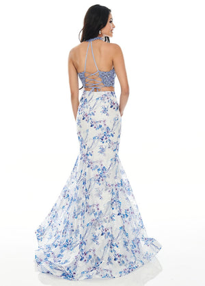 Rachel Allan 7170 prom dress images.  Rachel Allan 7170 is available in these colors: Periwinkle, Purple.