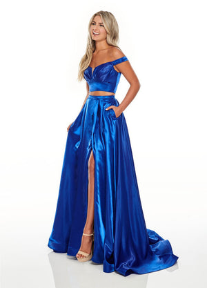 Rachel Allan 7185 prom dress images.  Rachel Allan 7185 is available in these colors: Fuchsia, Red, Royal, Yellow.